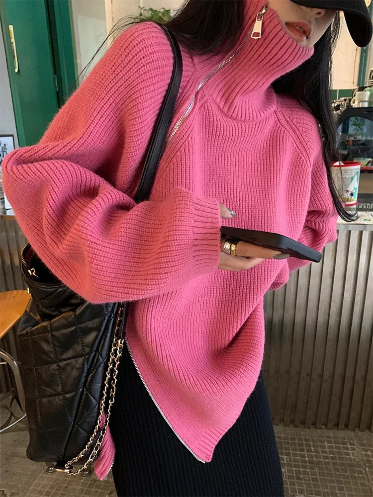 MW | Pullover mit hohem Kragen