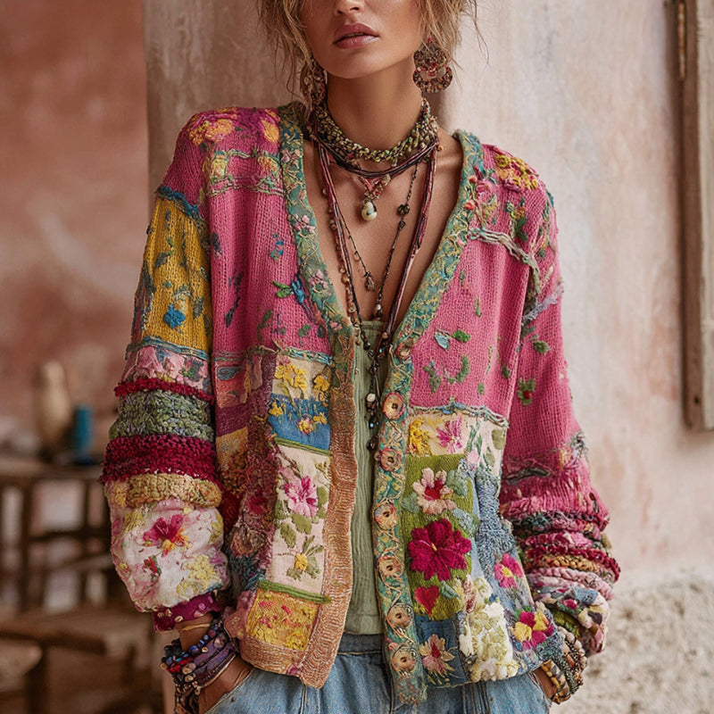 Zeitlose Vintage-Stil-Strickjacke
