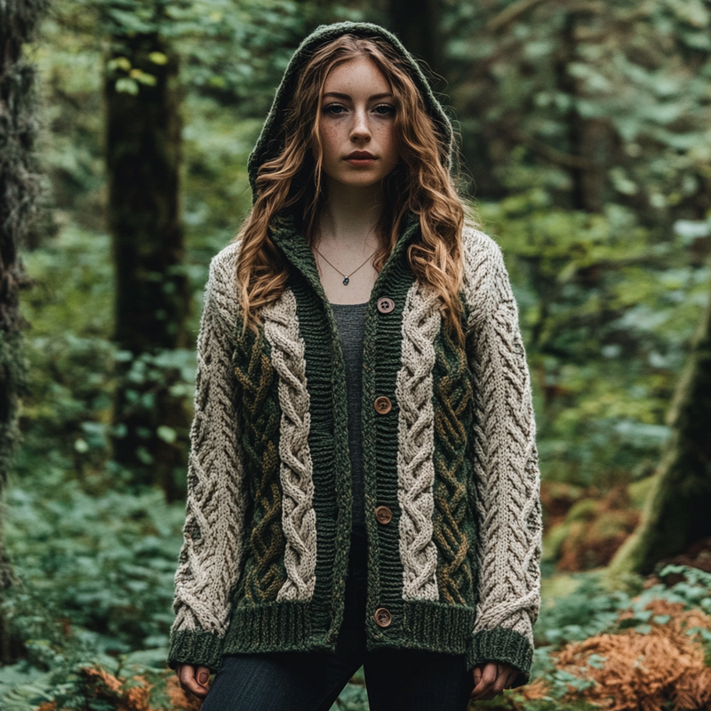 Klassisch gestaltete Strickjacke