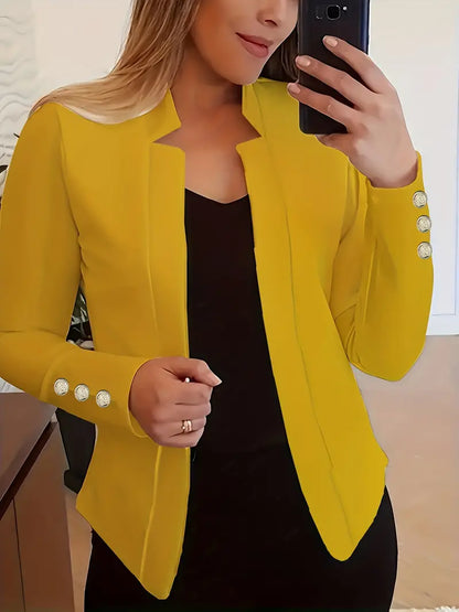 MW | Langarm-Blazer mit offener Knopfleiste für den Frühling