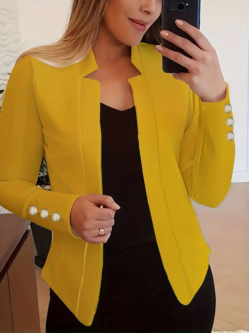 MW | lässiger Blazer mit langen Ärmeln und Knöpfen