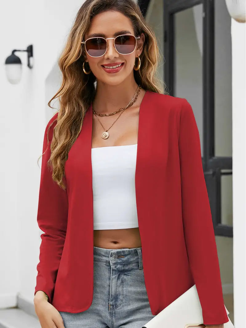MW | lässiger langärmeliger Blazer, vorne offen