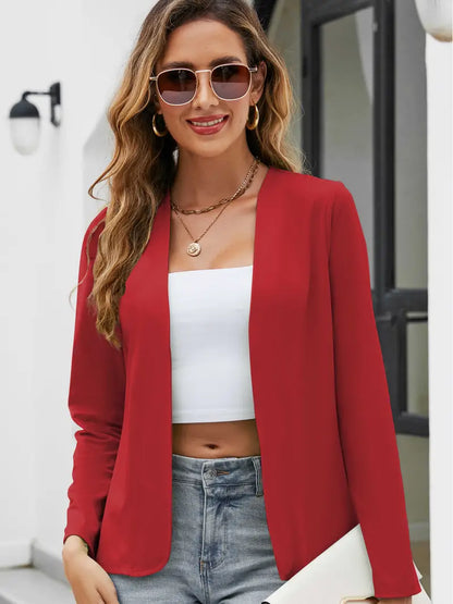 MW | lässiger langärmeliger Blazer, vorne offen