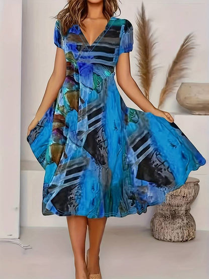 MW | Bohemian Sommerkleid mit V-Ausschnitt