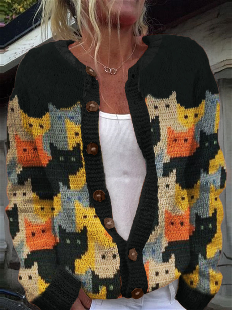 Durchdacht gestaltete Strickjacke