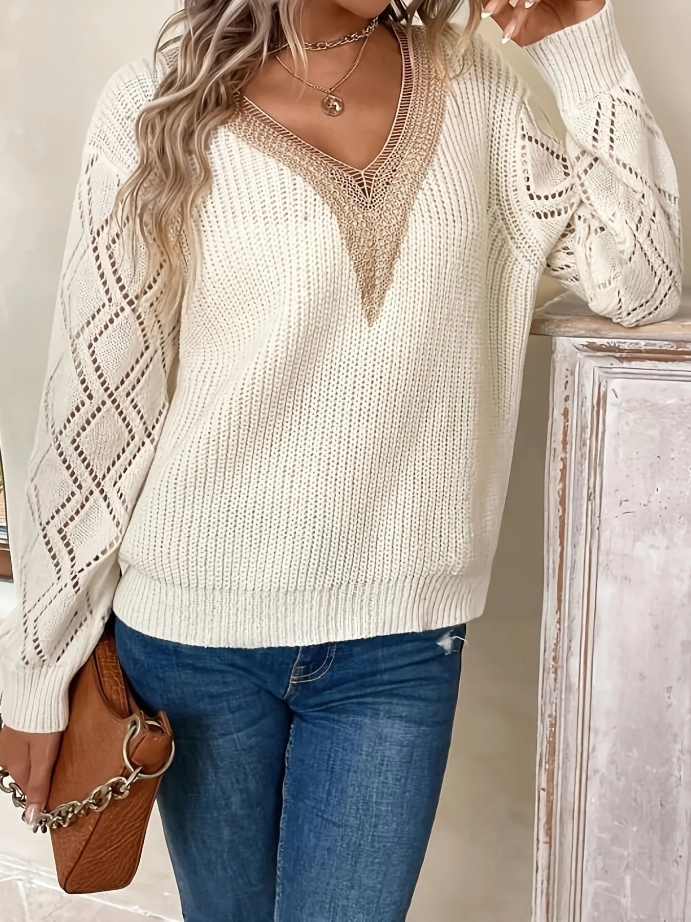 MW | MW – Stilvoller Strickpullover mit V-Ausschnitt