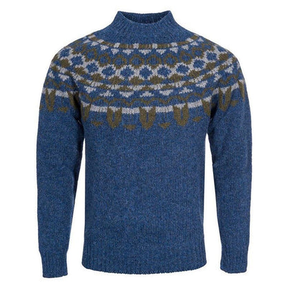 Vintage Icelandic Geometric Knitted Turtleneck Sweater elevenforest