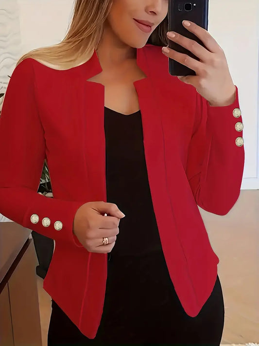 MW | Langarm-Blazer mit offener Knopfleiste für den Frühling