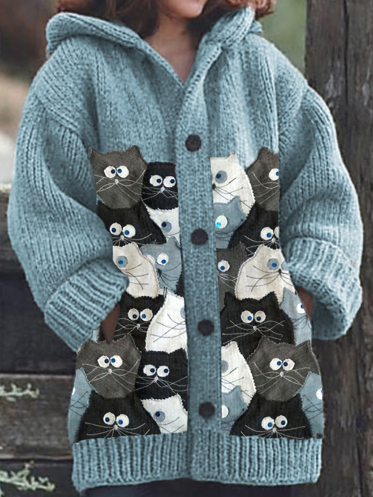 Durchdacht gestaltete Strickjacke