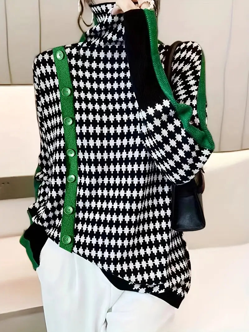 MW | Rollkragenpullover mit Allover-Muster