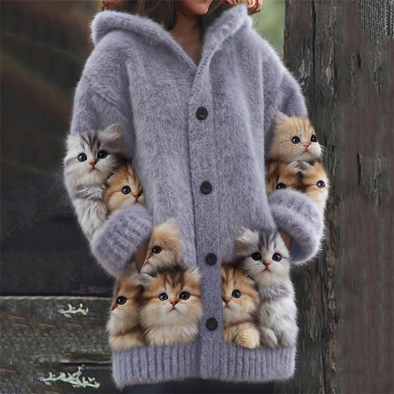 Anmutig gestaltete Strickjacke