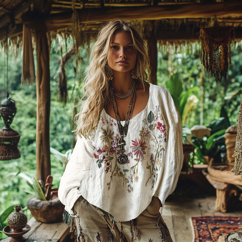 Klassische Vintage Bluse