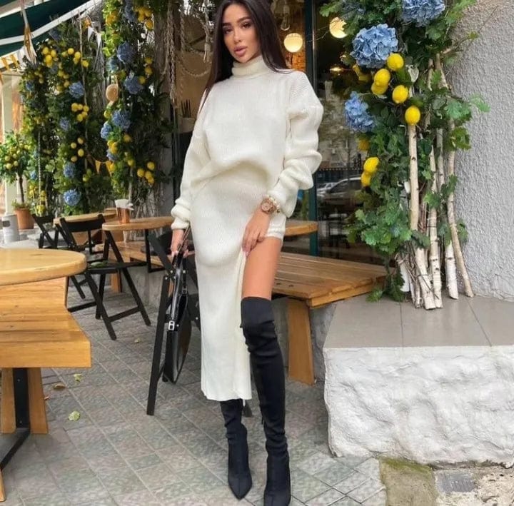 MW | Strickpullover mit Rollkragenpullover