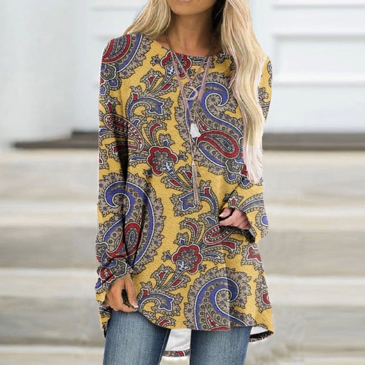 MW | Eleganter Pullover mit Mandala-Druck