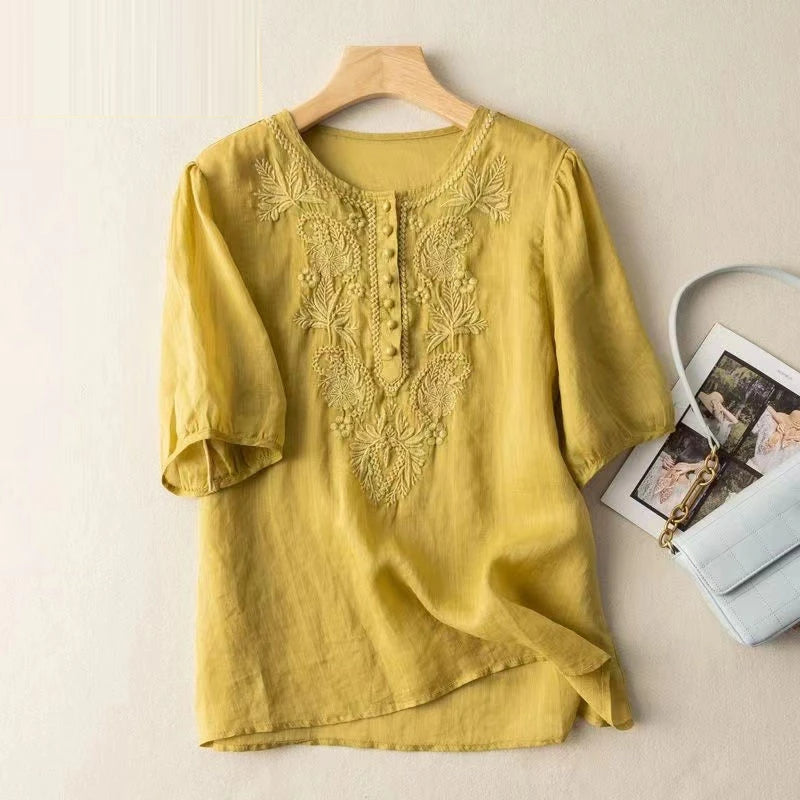 MW | Elegante Bluse mit Stickerei