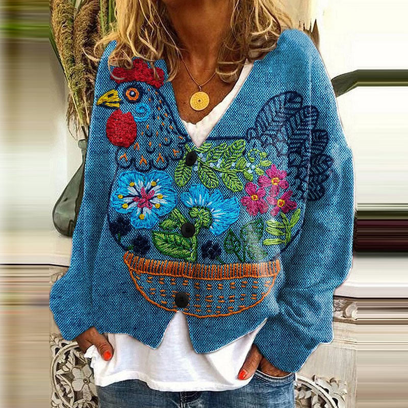 Anmutig gestaltete Strickjacke