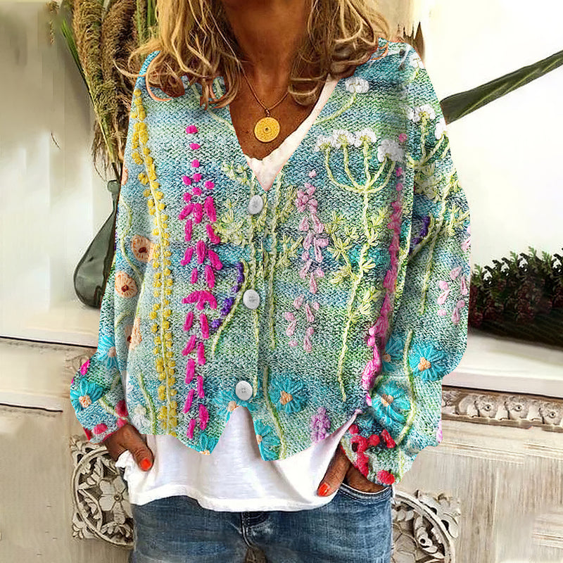 Zeitloser Vintage-Stil Strickjacke