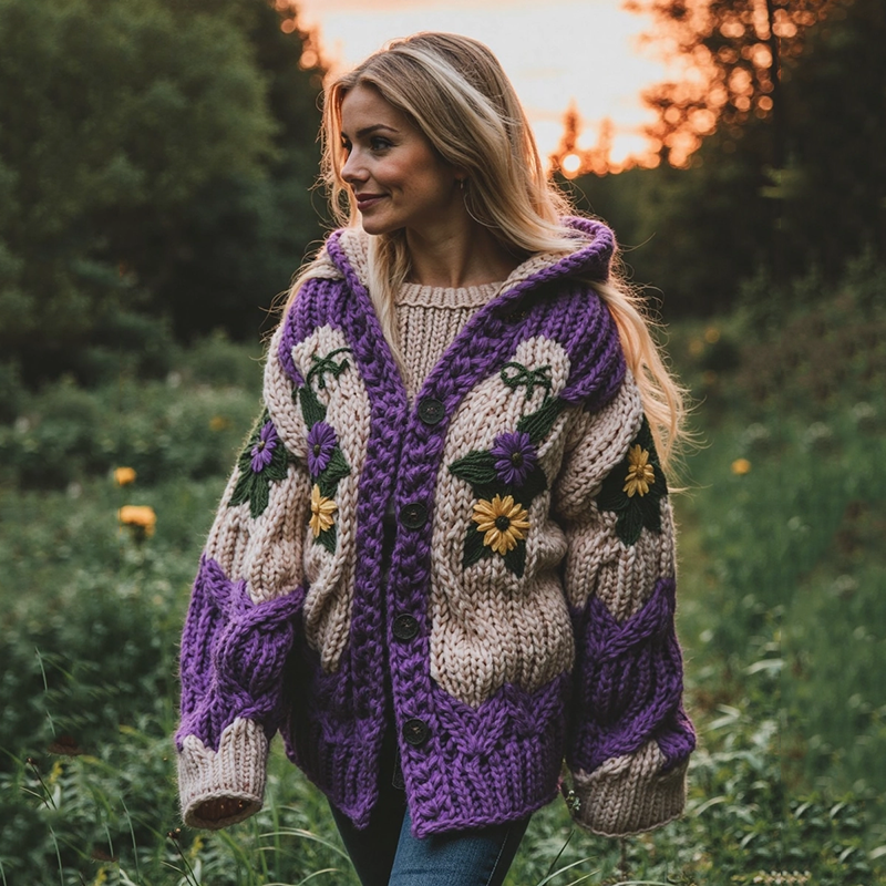 Anmutig gestaltete Strickjacke