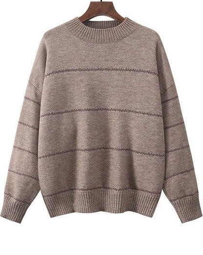 MW | Gestreifter gestrickter niedlicher Pullover