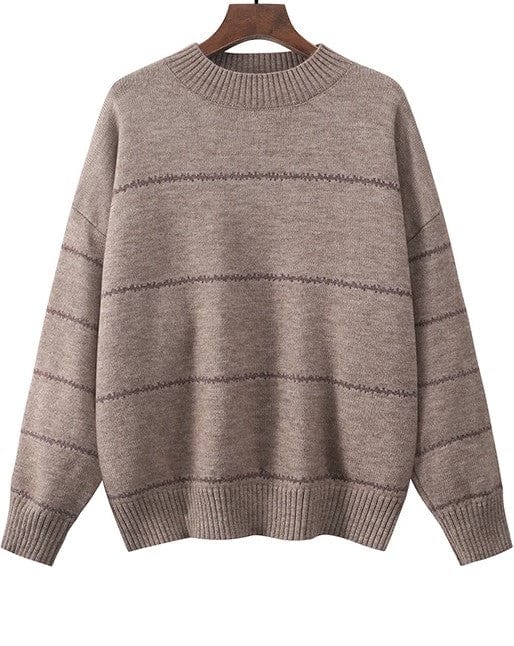 MW | Gestreifter gestrickter niedlicher Pullover