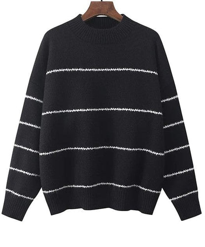 MW | Gestreifter gestrickter niedlicher Pullover