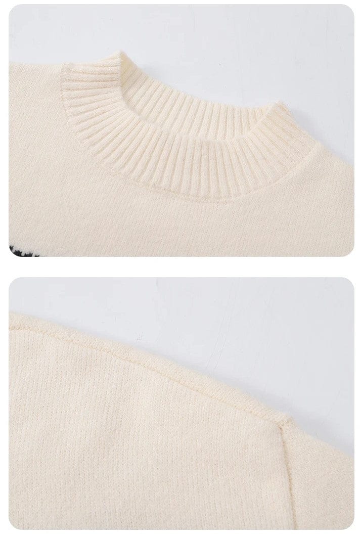 MW | Gestreifter gestrickter niedlicher Pullover