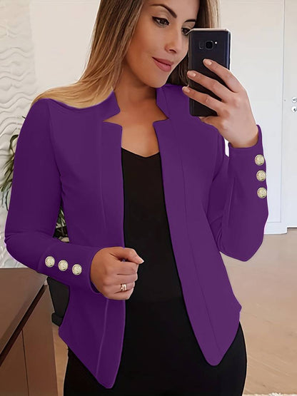 MW | lässiger Blazer mit langen Ärmeln und Knöpfen