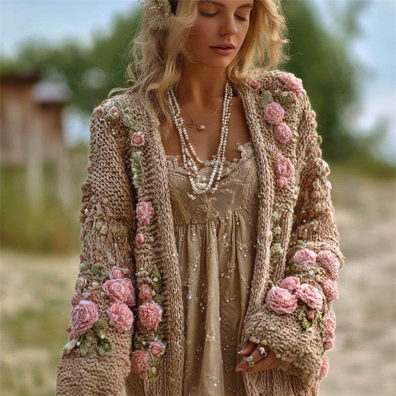 Vintage inspirierte Strickjacke