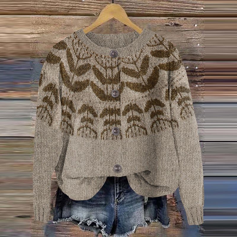Zeitloser Vintage-Stil Strickjacke