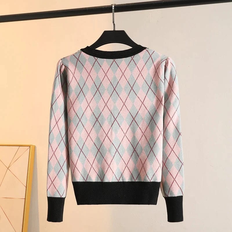 MW | MW Vintage Diamant-Karo-Strickpullover