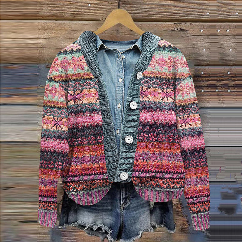 Zeitloser Vintage-Stil Strickjacke
