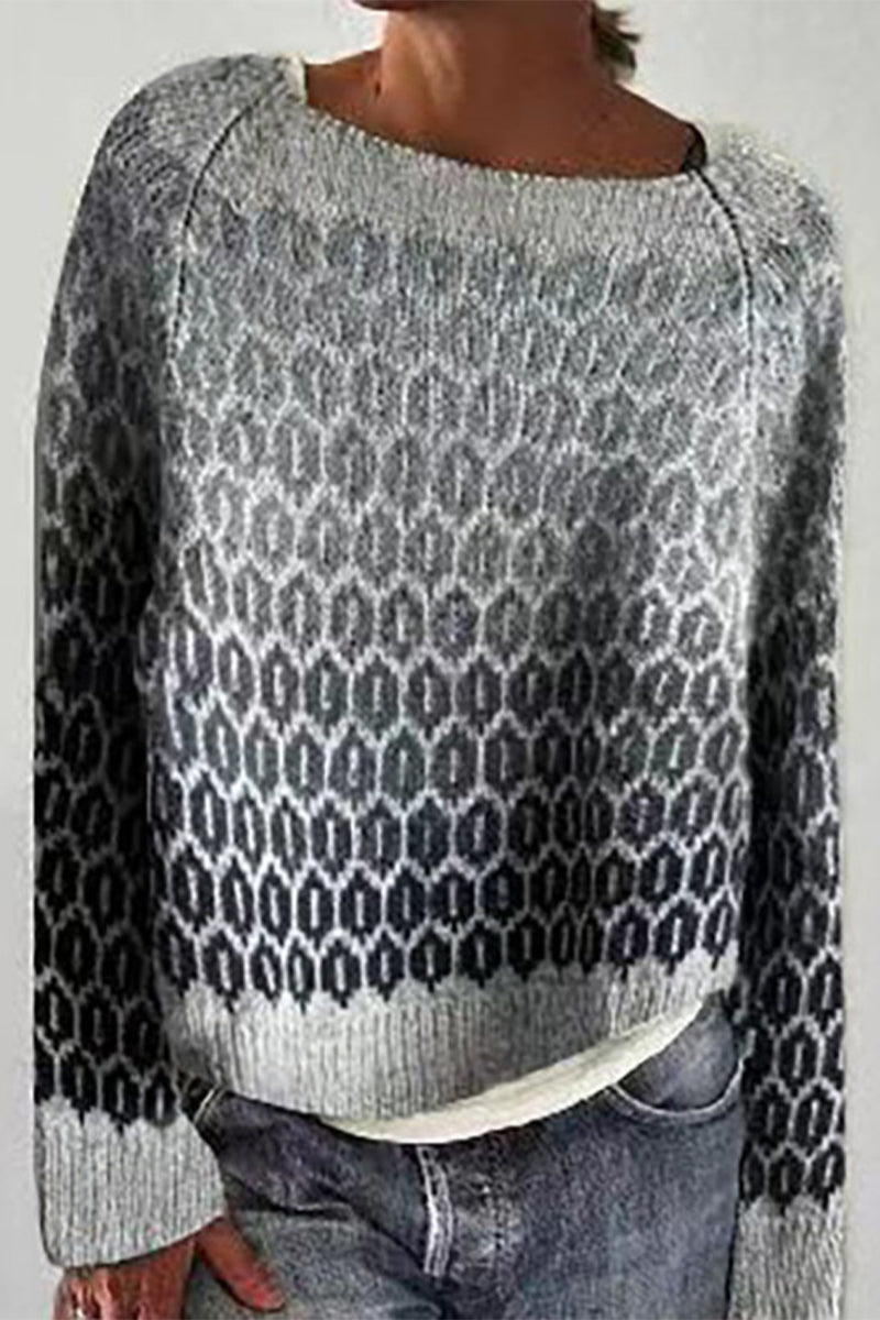 Baumwollpullover mit Vintage-Designs