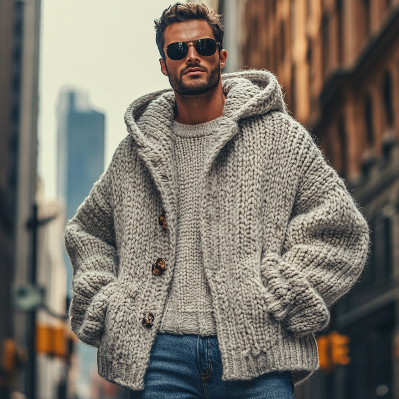 Anmutig gestaltete Strickjacke