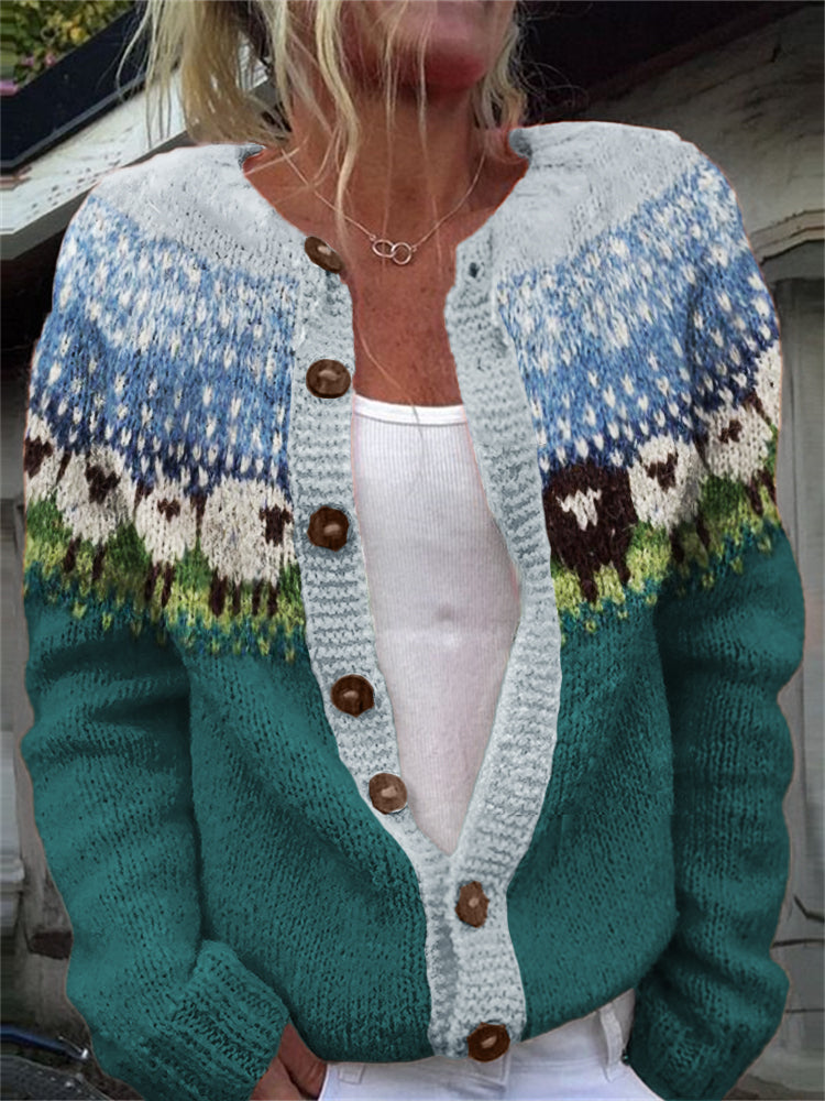 Zeitloser Vintage-Stil Strickjacke