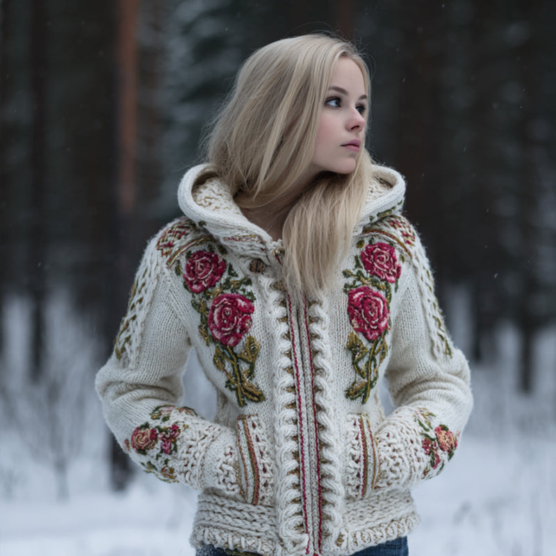 Durchdacht gestaltete Strickjacke