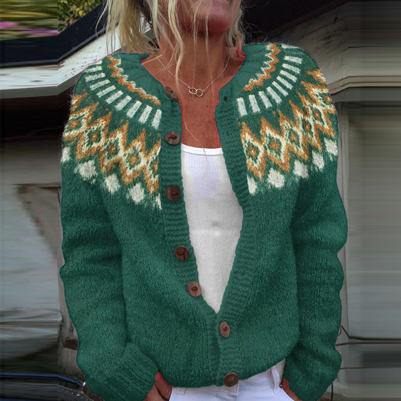 Durchdacht gestaltete Strickjacke