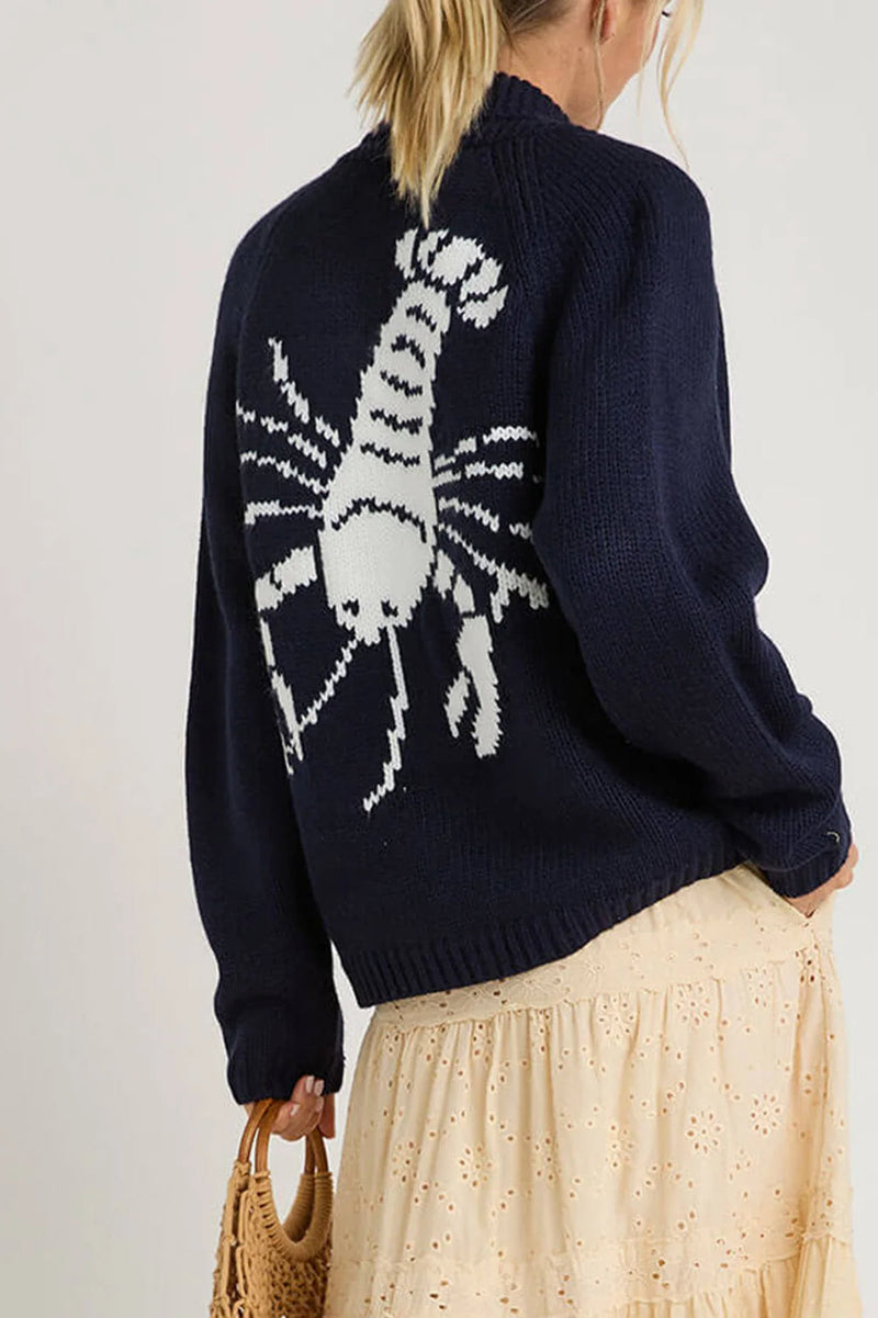 Vintage-inspirierte Strickjacke