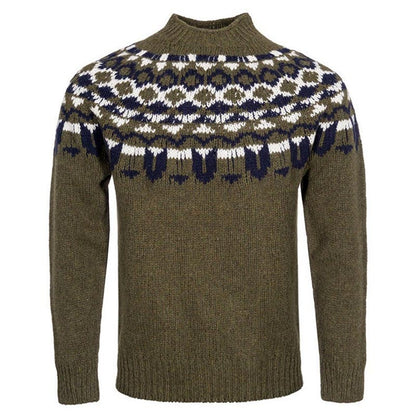 Vintage Icelandic Geometric Knitted Turtleneck Sweater elevenforest