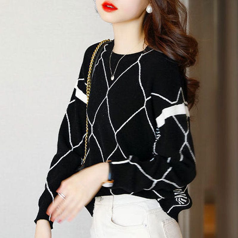 MW | Pullover mit kontrastfarbenem Karomuster 2024