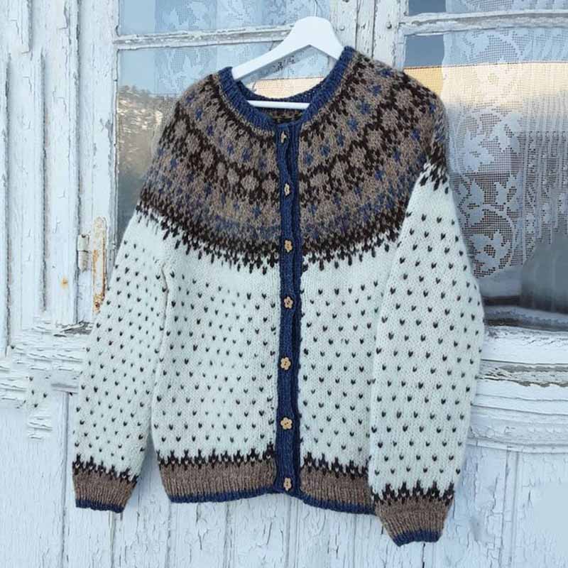 Zeitloser Vintage-Stil Strickjacke