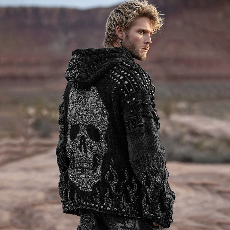 Durchdacht gestaltete Strickjacke