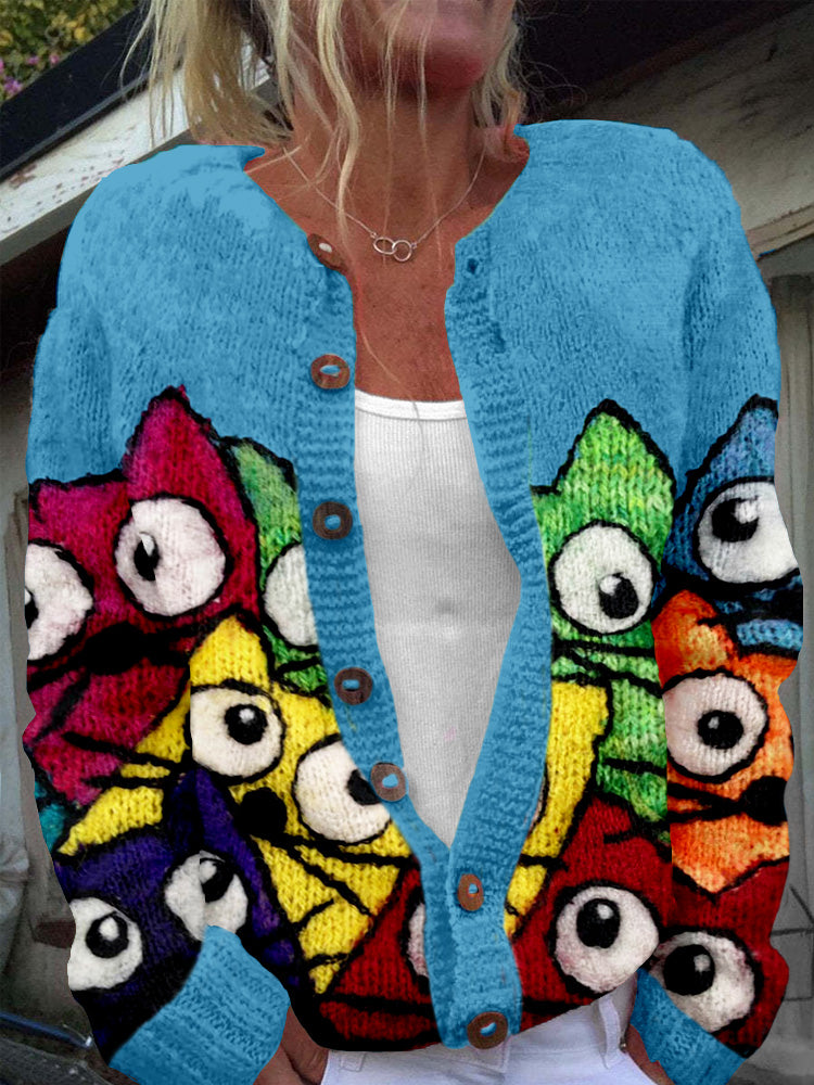 Durchdacht gestaltete Strickjacke