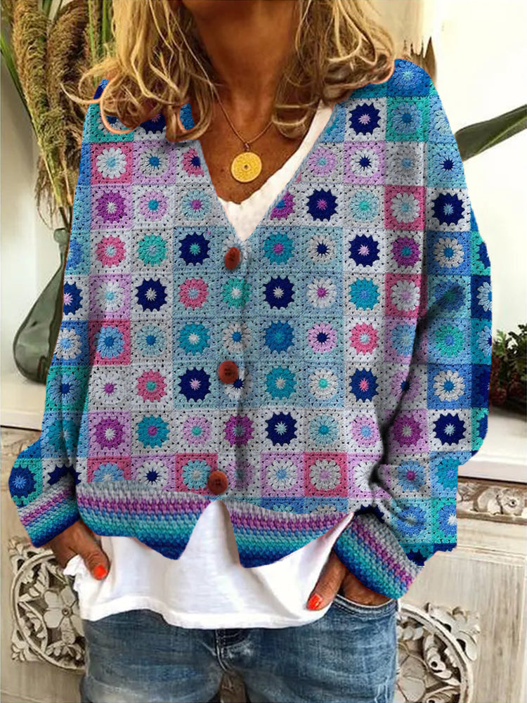 Zeitloser Vintage-Stil Strickjacke