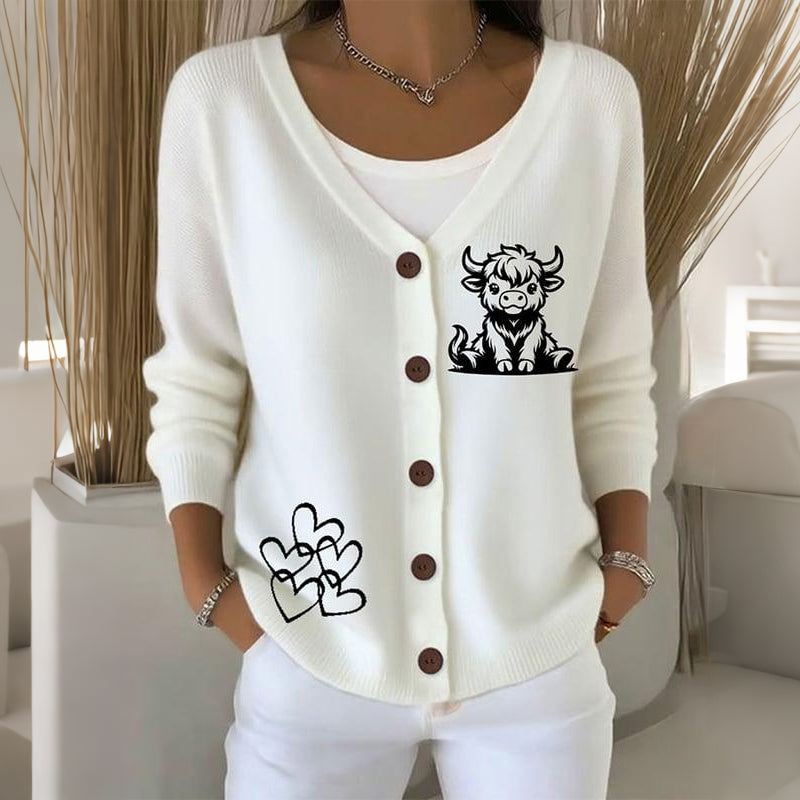Anmutig gestaltete Strickjacke