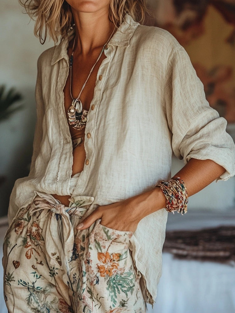 Zeitloser Vintage-Stil Bluse