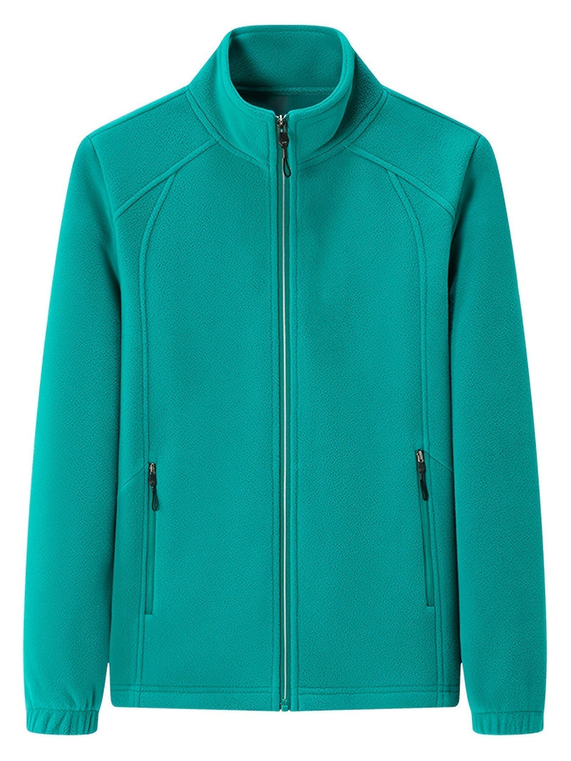 MW | Plüsch Damen Outdoorjacke mit Stehkragen und langen Ärmeln