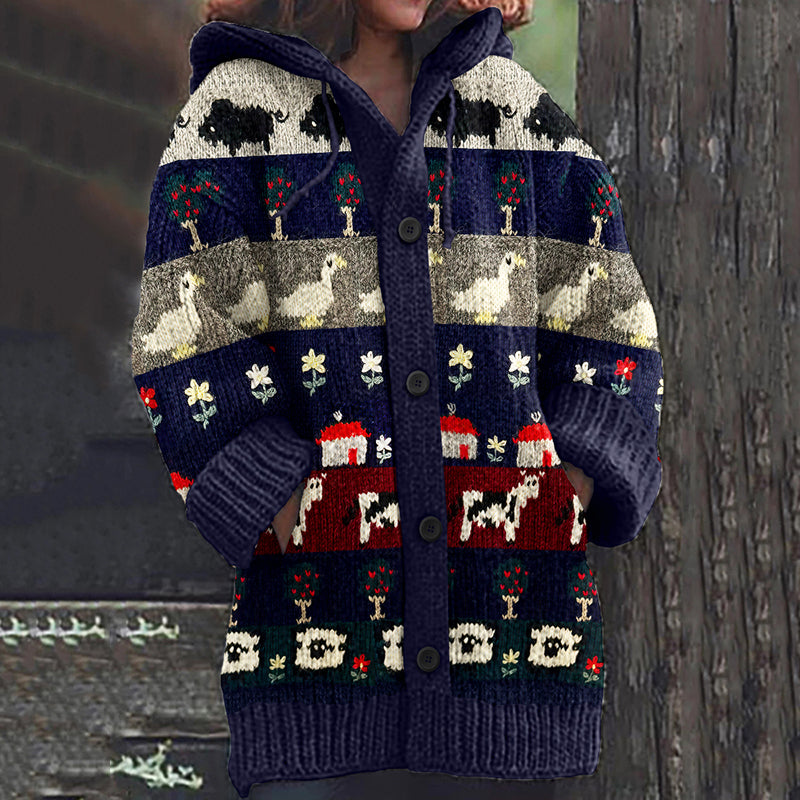 Zeitloser Vintage-Stil Strickjacke