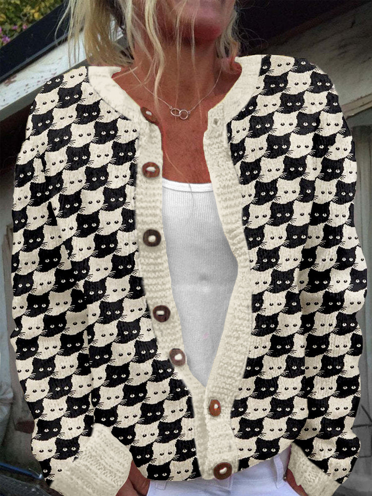 Anmutig gestaltete Strickjacke