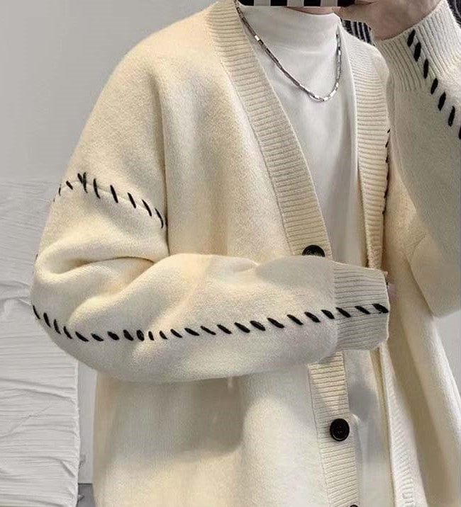 MW | Vintage V-Ausschnitt Cardigan-Pullover