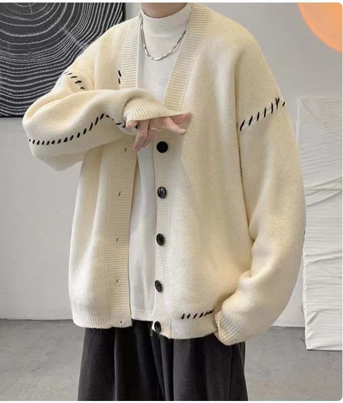 MW | Vintage V-Ausschnitt Cardigan-Pullover